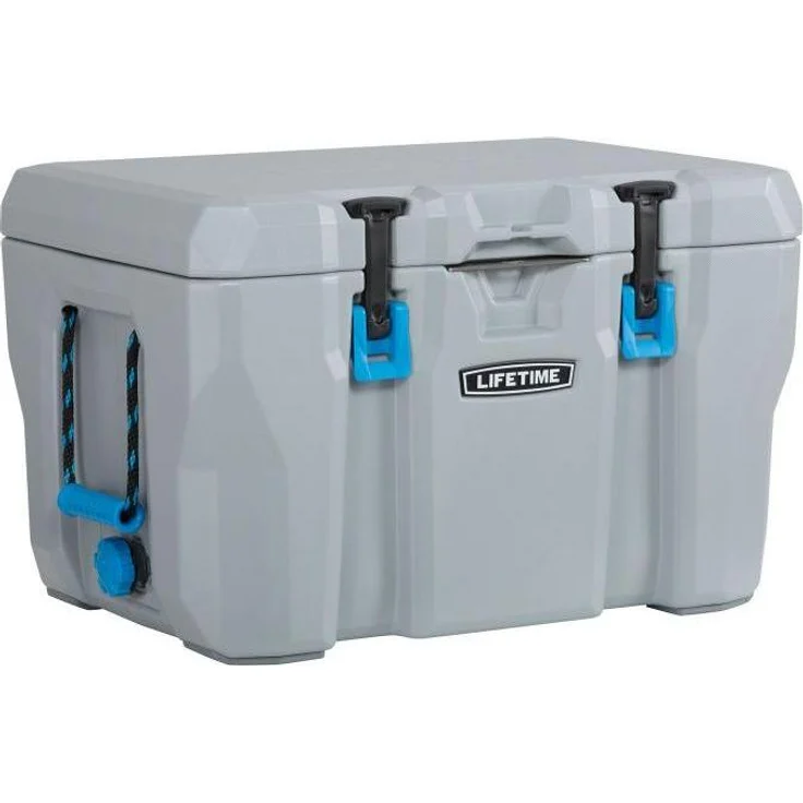 Lifetime Cooler, Kühlbox mit hoher Eisretention für 60 Dosen, inkl. Flaschenöffner, grau