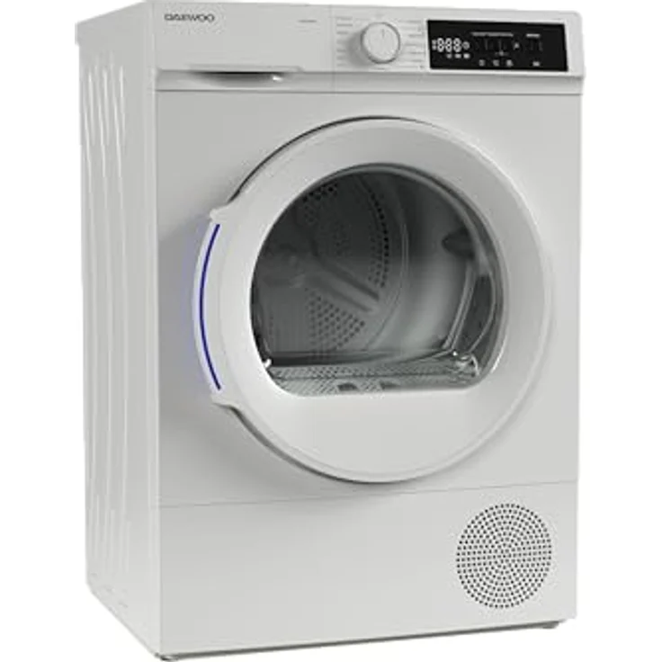 Daewoo TD-BR7GP0WE0-DE Wäschetrockner, 7 kg, Energieeffizienzklasse E, 15 Trockenprogramme inkl. 20-Minuten-Schnelltrockenprogramm, Weiß – Bild 2