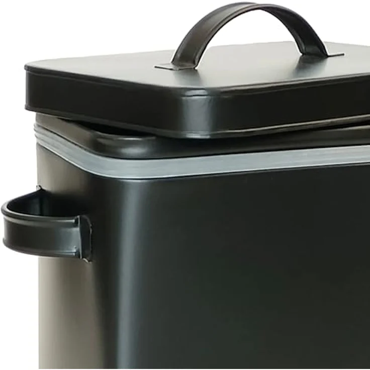 Relaxdays 2 x Metallbox, 6,5 L Aufbewahrungsbox mit Dosierhilfe, luftdicht, schwarz – Bild 6
