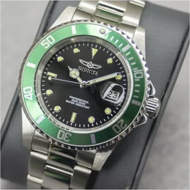 Invicta Pro Diver 47353, Edelstahl Herren Quarzuhrwerk, 40mm, schwarzes Zifferblatt, 20 bar wasserdicht, 2 Jahre Garantie – Bild 3