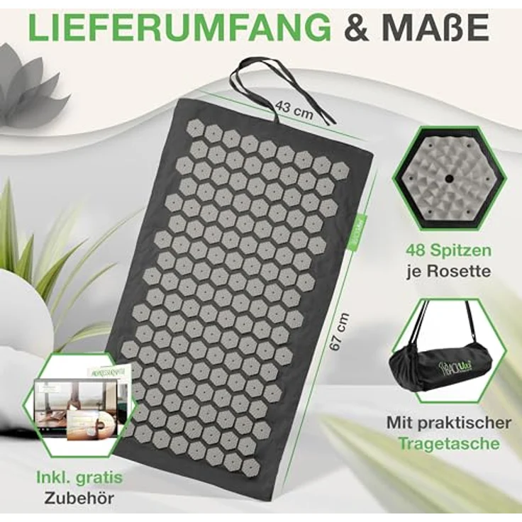 BACKLAxx® Akupressurmatte Akupressurmatten Set To-Go "Original" in nachhaltiger Ausführung, 6.960 Spitzen – Bild 5