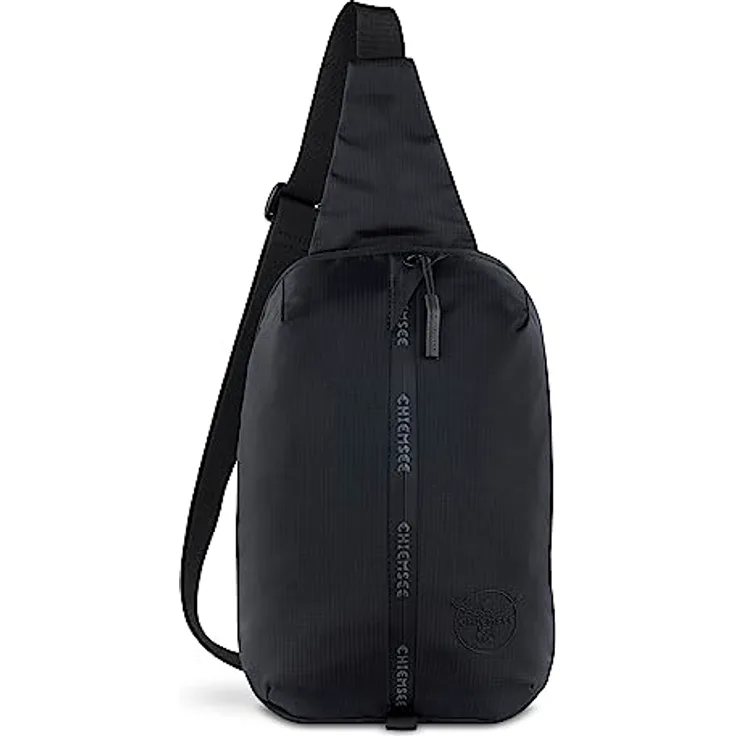 Chiemsee Light N Base Crossbody Brusttasche, umweltfreundlich aus RPET, verstellbarer Schultergurt, schwarz, 18 x 10 x 30 cm