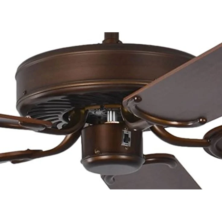 Pepeo Deckenventilator ohne Beleuchtung Potkuri, Gehäuse Bronze Antik, Wendeflügel Mahagoni oder Mahagoni mit Rattaneinlage , 132 cm, für Räume bis zu 25m² – Bild 5
