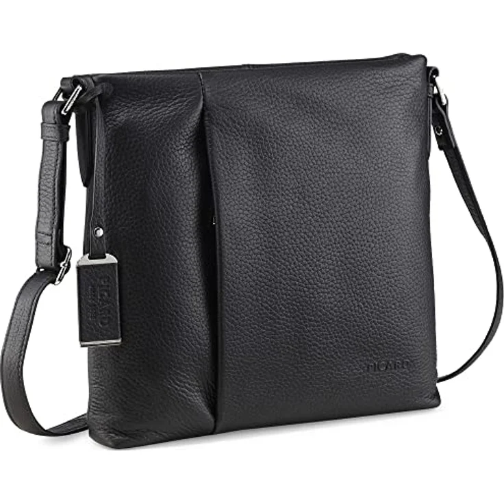 Picard Pure, Handtasche aus Premium Rindsleder mit verdeckter Zippertasche, Schwarz – Bild 4