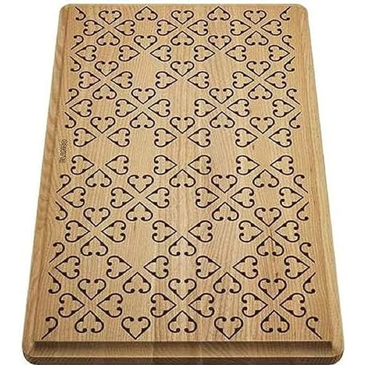 Blanco Schneidbrett aus massiver Esche mit Ornament-Dekor, braun