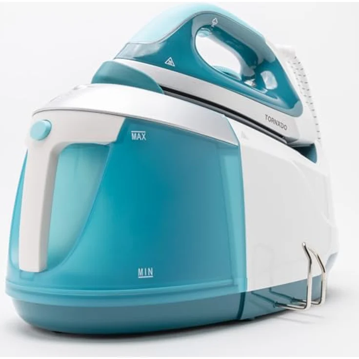 Tornado TSS-2400D, Dampfbügeleisen mit 280 g/Min. Dampfstoss, 1,8 Liter Wassertank, Blau/Weiss – Bild 9