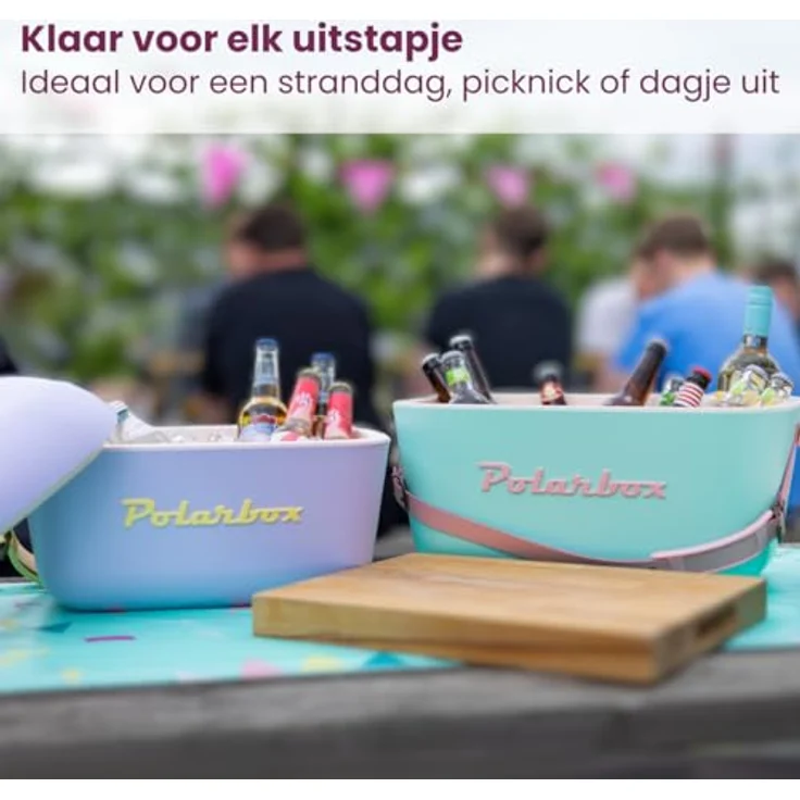 Polarbox Vintage Kühlbox, 12 l, orange-rosa, leicht und langlebig, ideal für Ausflüge und Picknicks – Bild 5
