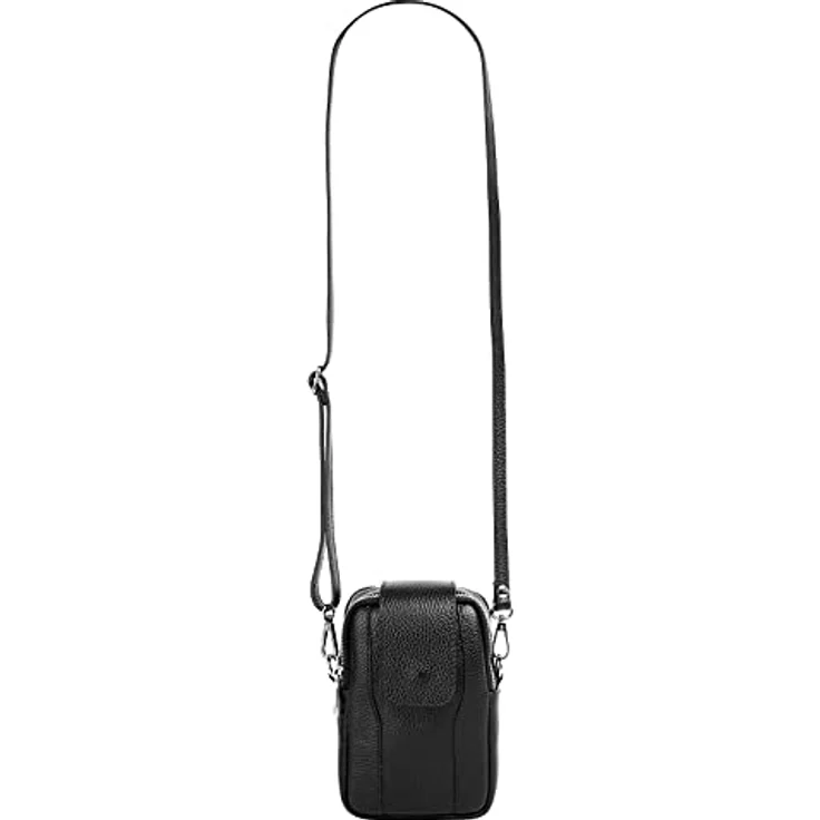 Samantha Look Umhängetasche, echt Leder, Made in Italy, 2 Hauptfächer, abnehmbarer Schultergurt, 19 cm hoch – Bild 7