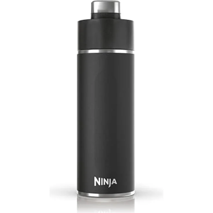 Ninja Thirsti Wasserflasche/Thermobecher to go, 530ml, dreifach isolierter Travel Mug, Schwarz – Bild 1