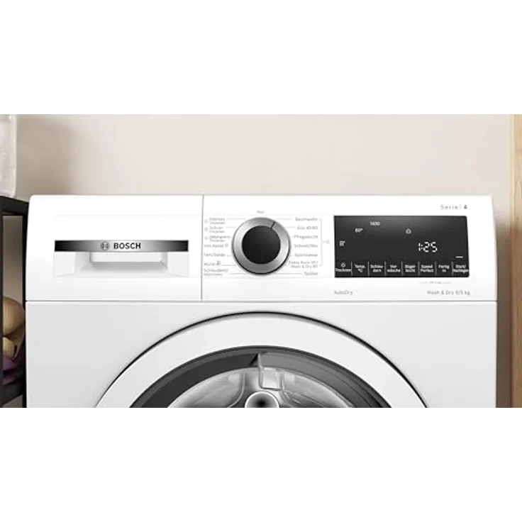 Bosch WNA13441, Waschtrockner, Energieeffizienzklasse E, Standgerät, Breite 60 cm, Geräuschemissionsklasse A, AutoDry, IronAssist, EcoSilenceDrive – Bild 4