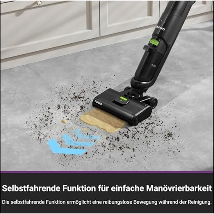 Eureka NEW400, Schnurloser Nass-Trocken-Besen Staubsauger mit 600-ml-Frischwassertank, selbstreinigend, schwarz – Bild 5