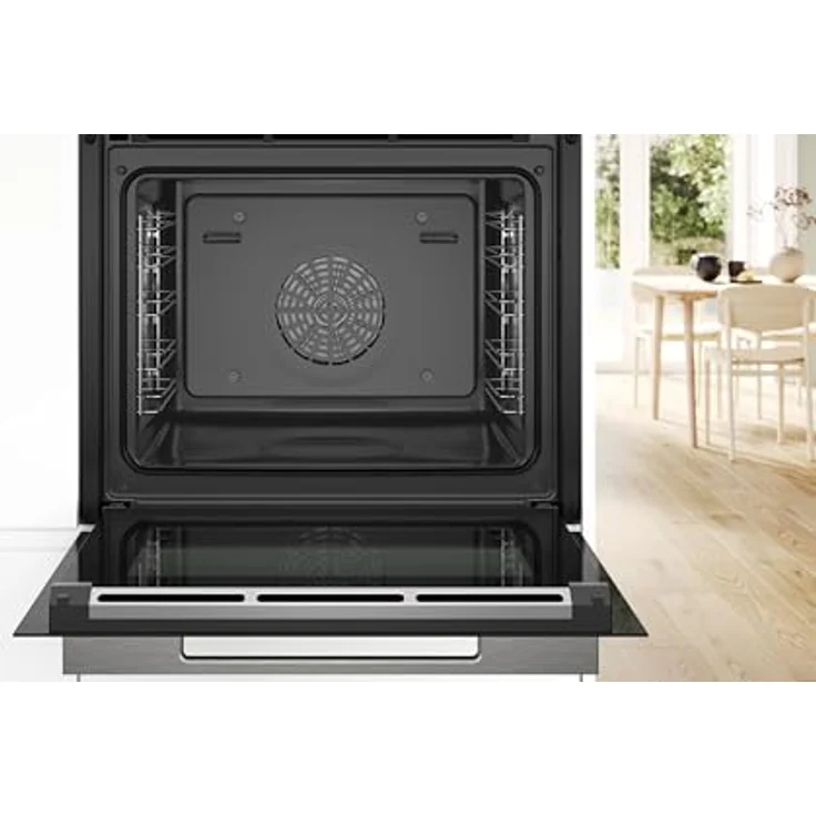 Bosch HSG7364B1, Smarter Serie 8 Einbau-Dampfbackofen, 60 x 60 cm, Schwarz, Made in Germany, Air Fry, Selbstreinigung, Bosch Assist + Backsensor, Pizzastufe – Bild 4