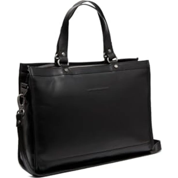 The Chesterfield Brand Manly Schultertasche, 100% Leder mit Laptopfach, schwarz, 40 cm x 11 cm x 30 cm – Bild 1