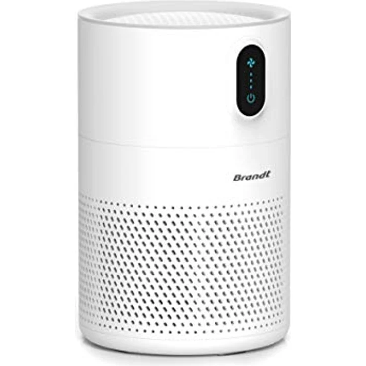 Brandt Luchtreiniger, 3-Filter-System zur Eliminierung von Gerüchen, Bakterien und Viren, 4 Geschwindigkeiten, Weiss – Bild 1