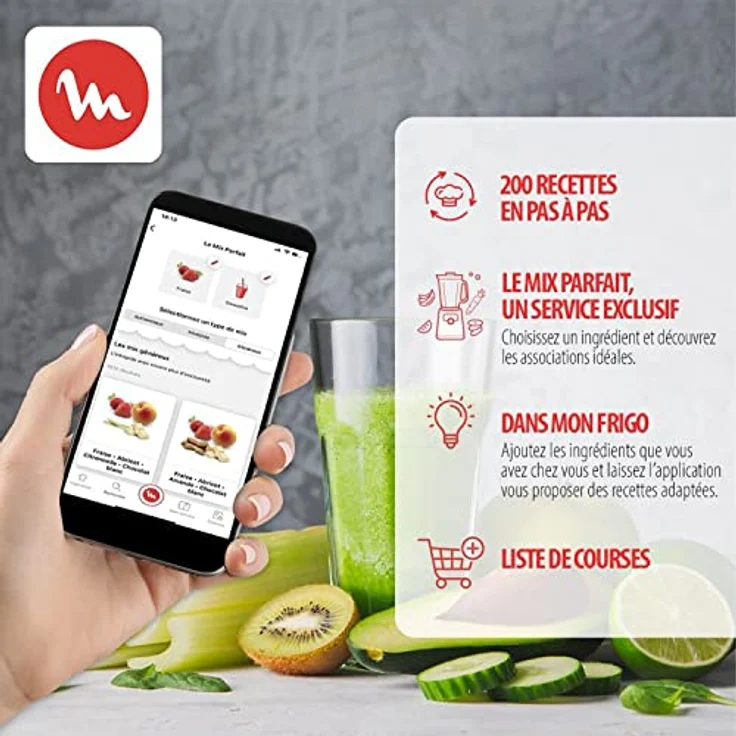 Moulinex LM83SD10 Perfectmix Cook Standmixer 1400 W, 10 Automatikprogramme, abnehmbare Klingen, Tiefenreinigungsfunktion, Dampfkorb, silber, schwarz – Bild 6