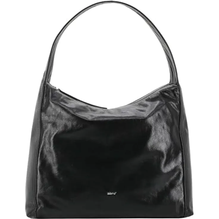 abro Amber Shopper Tasche, 100% Leder, 36.5 cm, schwarz