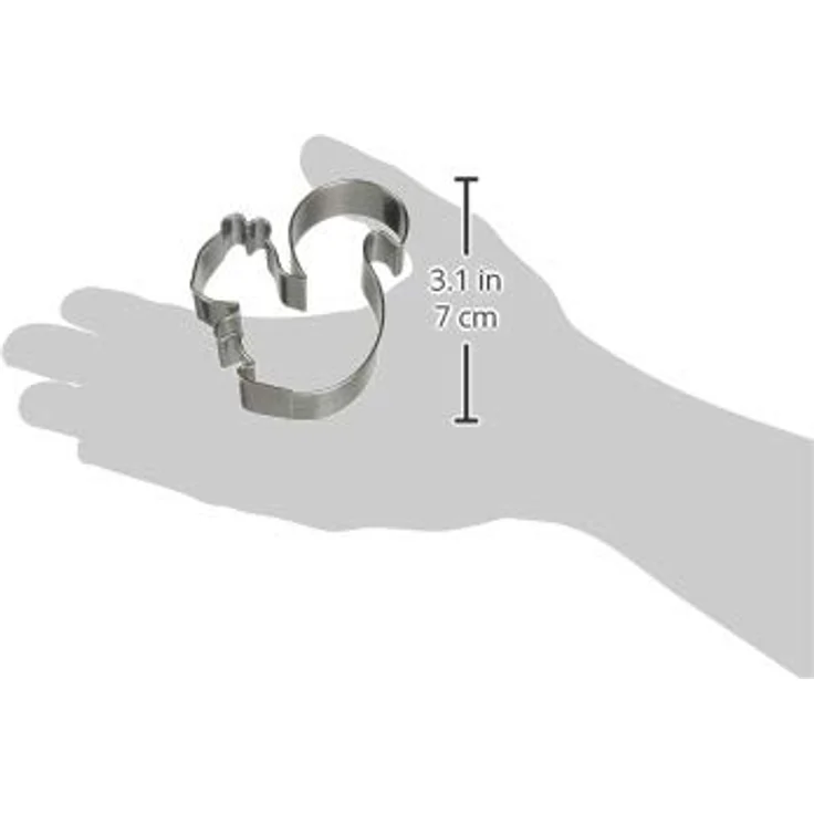 Birkmann 1010707410 Ausstechform Eichhörnchen klein 7 cm, Kunststoff, Grau, 5 x 3 x 2 cm – Bild 3