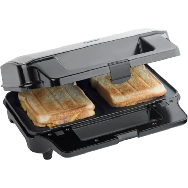 Bestron Antihaftbeschichteter 3-in-1 Sandwich-Kontaktgrill, 900 W, Schwarz – Bild 2