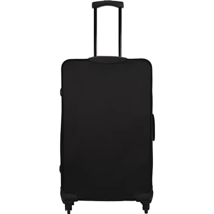 SIGN Stoffkoffer Reisekoffer Trolley (Handgepäck-Mittel-Groß-Set) + 5cm Dehnungsfuge (Schwarz, Großer Koffer (70cm)) - Leicht, stabil, 360° Rollensystem – Bild 2