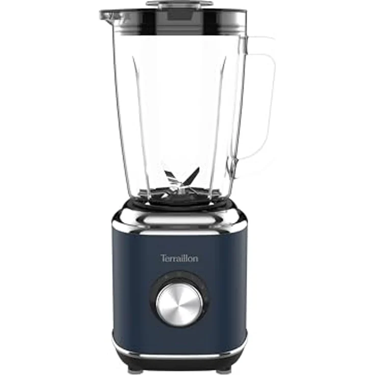 Terraillon New Moon, Elektrischer Standmixer mit 1,75 l Glas-Schüssel, 600 W, 5 Geschwindigkeiten, Pulsfunktion, Edelstahlklingen, Überlaufschutz – Bild 1