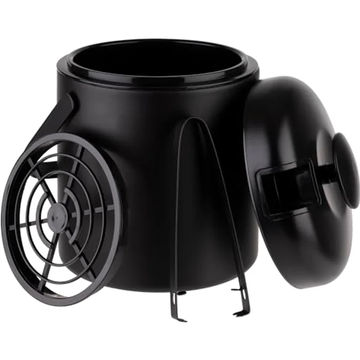 APS Eiseimer-Set in schwarz, Ø 14 cm, H: 22 cm, 1,3 Liter, aus hochwertigem Edelstahl hergestellt – Bild 3