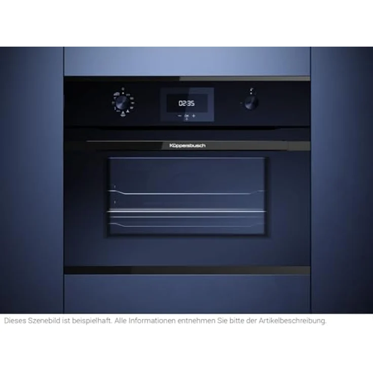 KÜPPERSBUSCH CBP 6332.0 S2 K-Series.3 Pyrolyse Compact Pizza-Backofen Schwarz/Black Chrome, 7 Backofenfunktionen + 3 Back-Spezialfunktionen, Pyrolyse Selbstreinigung, multitherm plus-Heißluft, 340° C Pizza Funktion, Inklusive Designkit in Black Chrome – Bild 4