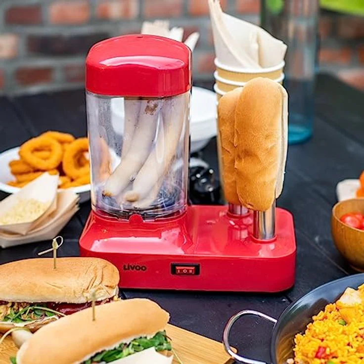 LIVOO DOC238RC Hot-Dog-Maschine, Hot Dog-Maker, 340 Watt – Bild 3