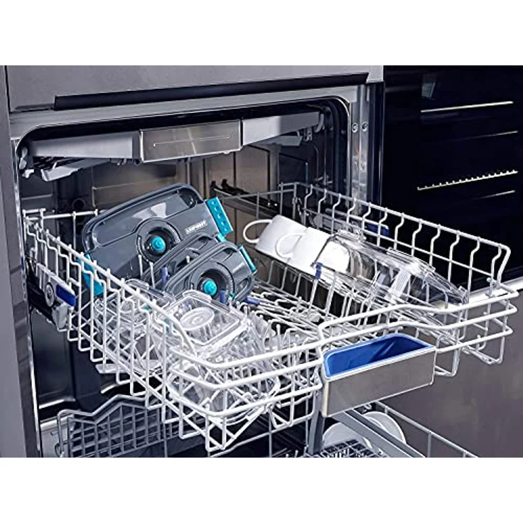 Leifheit 3er Set Vakuum-Frischhaltedosen, luft- und wasserdichte Vorratsdose, Dosen passend für Leifheit Vakuumiergeräte, BPA-frei & spülmaschienengeeignet, zum Einfrieren und die Mikrowelle geeignet – Bild 6