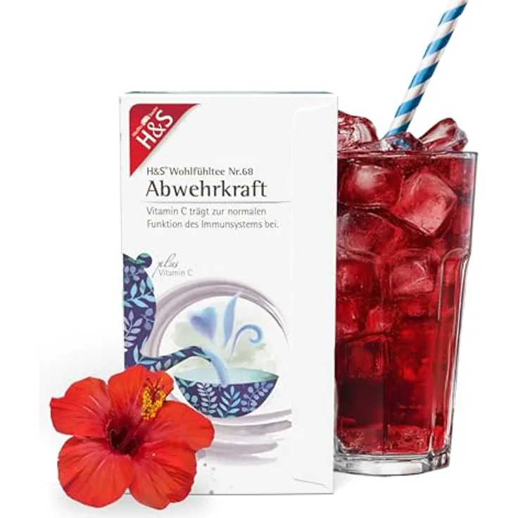H&S Abwehrkraft, Tee mit Vitamin C zur Unterstützung des Immunsystems, 20 Filterbeutel à 1,8 g
