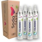 SodaTASTE CO2-Zylinder tauschen 4er-Pack (Refill) für Wassersprudler, Classic, für bis zu 240l Sprudelwasser, nachhaltige Produktion, TÜV-geprüft, made in Germany, Aluminium, silber