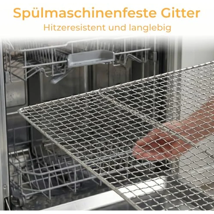 KLAMER Dörrautomat XXL 1000W, 10 verstellbare Etagen, 24h Timer, 30–90°C Temperaturregelung – Bild 8