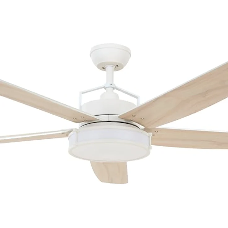 Lucci Air Louisville Deckenventilator, Energiesparmodell mit LED Beleuchtung, Fernbedienung, 158 cm, Weiß – Bild 2