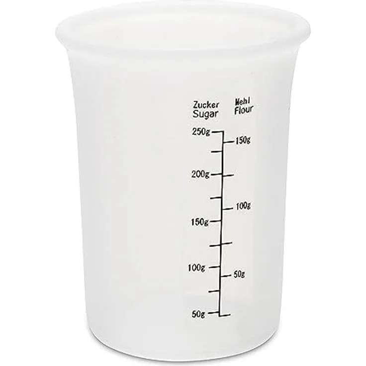 Städter Silikon Messbecher 250 ml, flexibles und hitzebeständiges Küchenutensil, grün