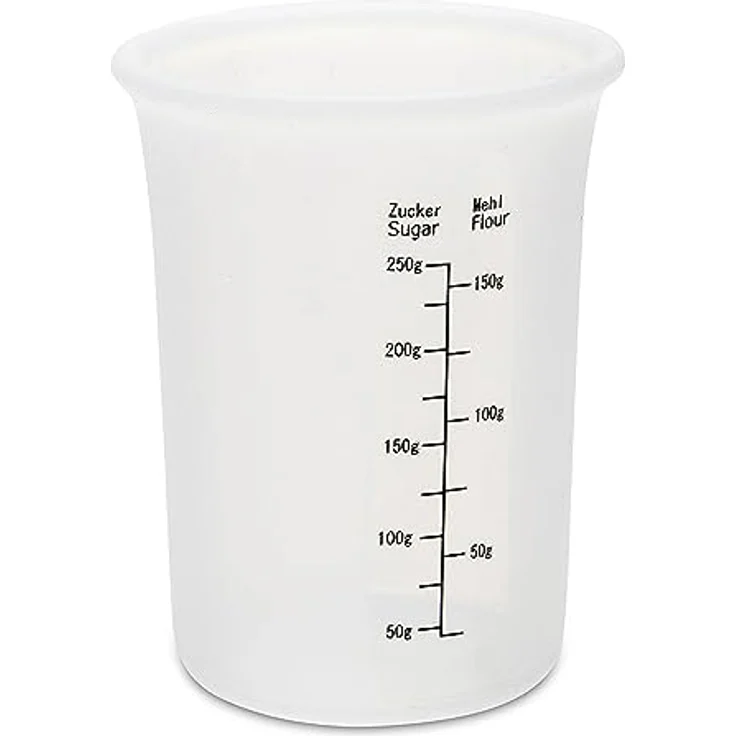 Städter Silikon Messbecher 250 ml, flexibles und hitzebeständiges Küchenutensil, grün – Bild 1