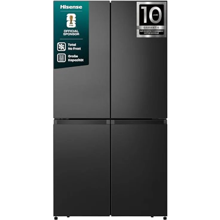 Hisense RQ758N4SAFE Side-by-Side-Kühlschrank, freistehend, schwarz, NoFrost, Energieklasse E – Bild 2