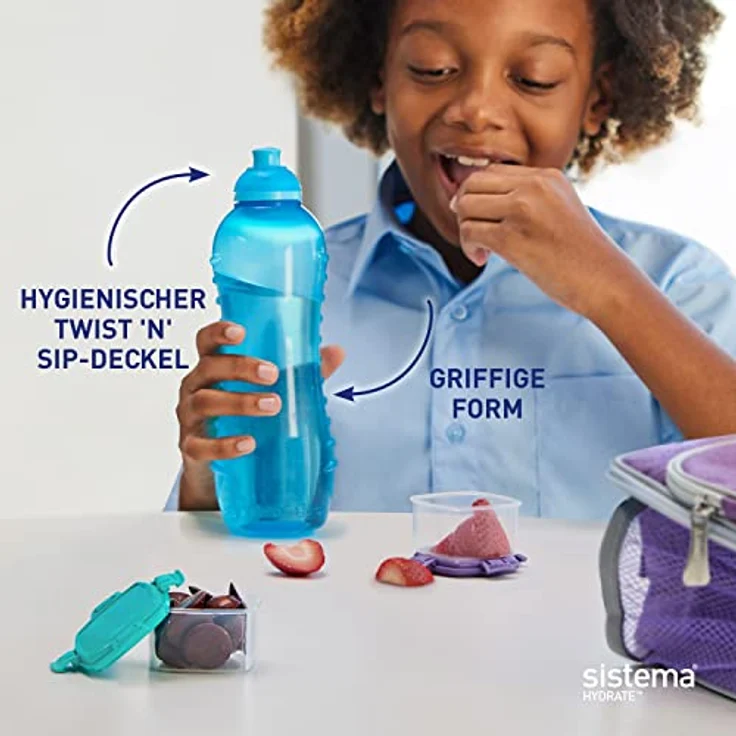 Sistema Twist 'n' Sip Trinkflasche ohne BPA, 460 ml, sortierte Farben – Bild 4