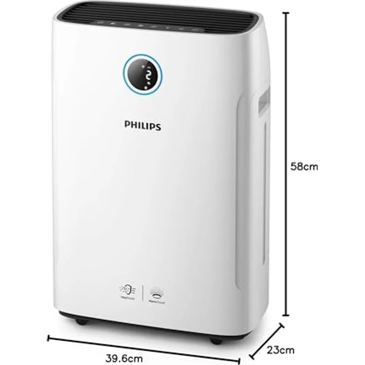 Philips AC2729-10 2-in-1 Luftreiniger und -befeuchter Series 2000i (App-Anbindung, bis zu 60m²) weiß – Bild 3