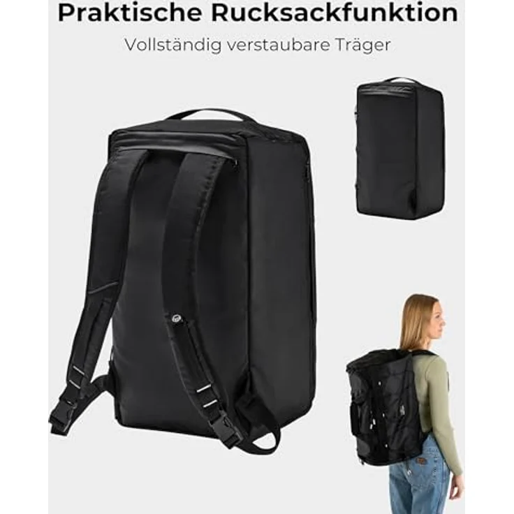 Johnny Urban Move Series Shawn Weekender Reisetasche, 50.5 cm, schwarz, 100% PET – Bild 4