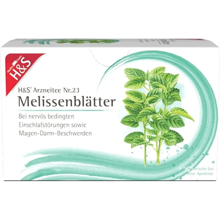 H&S Melissenblätter Filterbeutel, zart-erfrischender Arzneikräutertee, 20x1,5 g – Bild 1