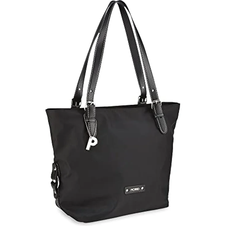 Picard Shopper Sonja - Shopper 38 cm Nylon, Feinnylon mit sportivem Lederoptikbesatz, blau – Bild 3