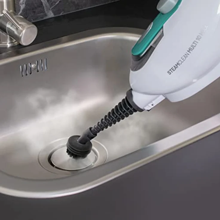 Di4 Dampfreiniger Steamclean Multifunktion 10 in 1, 1500W, Reiniger Handgerät und Dampfmop, Düsen und Mikrofaserbezug, für alle Böden, ideal für Teppich, ECO-Reinigung ohne Chemikalien – Bild 3