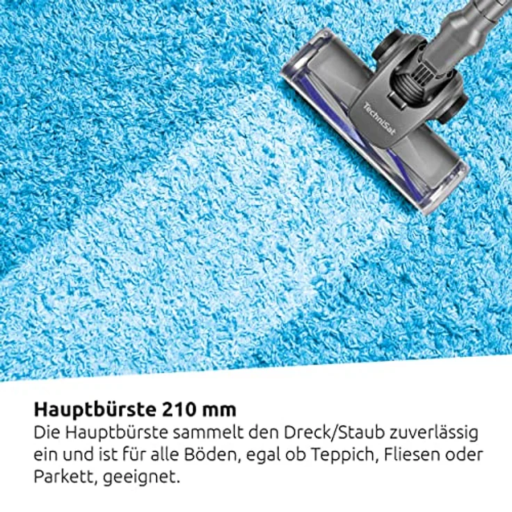 TechniSat Hauptbürste für TECHNIMAX AS1 - Ersatzbürste 210 mm (blau/grau, Halterung rechts/links) – Bild 2