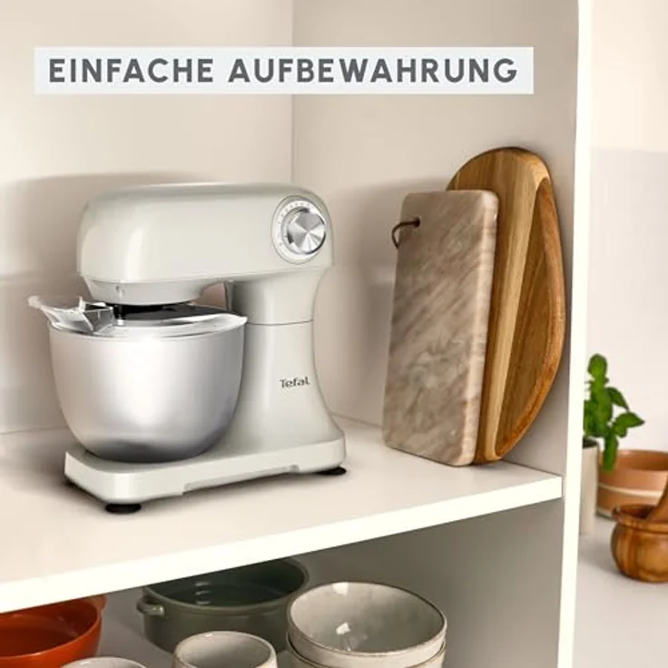 Tefal QB140A Bake Easy, Küchenmaschine mit 500 W, 3,5 l Schüssel, 12 Geschwindigkeiten + Pulse, planetarisches Rührsystem – Bild 3