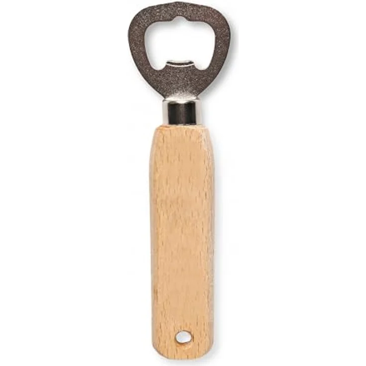 FC St. Pauli Flaschenöffner aus FSC-zertifiziertem Holz, 13,8 cm, langlebig mit vernickeltem Stahl – Bild 2
