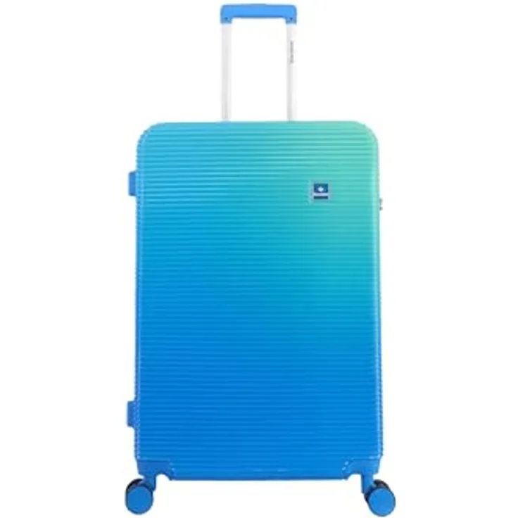 SAXOLINE Unisex Suitcase Twist, robuster Koffer aus ABS/PC mit TSA-Schloss und Doppelrollen, schwarz