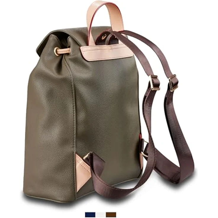 bugatti Ella City Rucksack 34 cm, oliv, aus 100% Polyurethan, Maße 26 cm x 12 cm x 34 cm – Bild 3