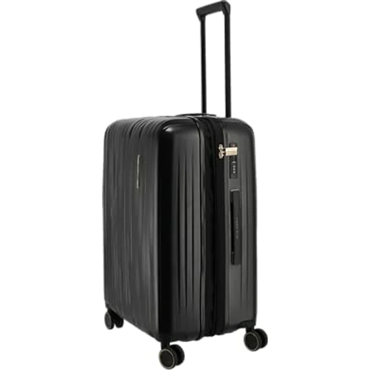 Travelite Barbara 4 Rollen Trolley 65 cm, Dehnfalte, schwarz, 100% Polycarbonat – Bild 3