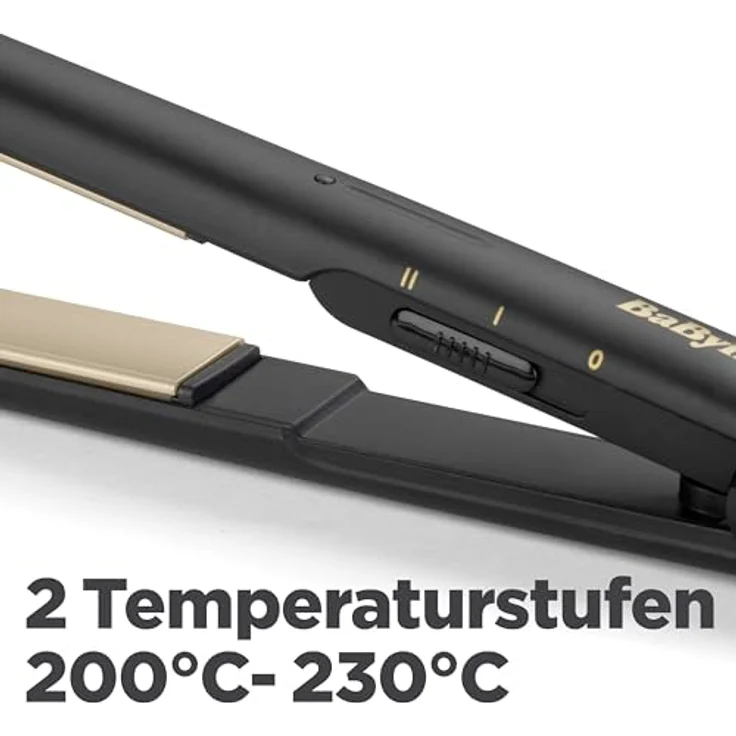 BaByliss ST089E Reise-Haarglätter Ceramic Straight 230, Multi-Spannung für Reisen, schwimmende Keramikplatten, Temperatureinstellungen 200oC und 230oC, kompakt für seidig glattes Haar – Bild 3