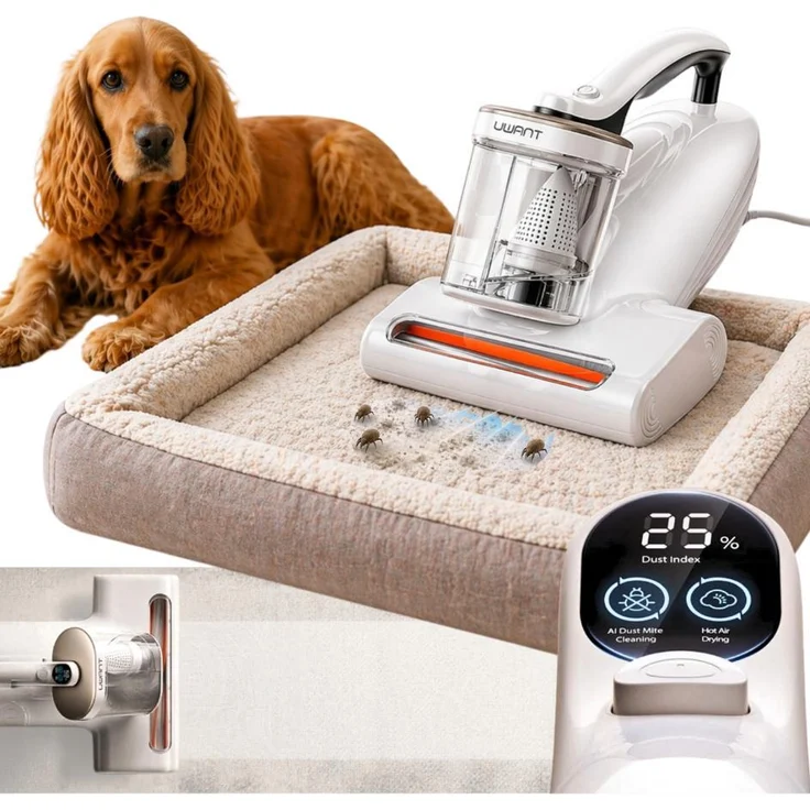 UWANT M500 White, Handstaubsauger mit Zyklonfilter und UV-Sterilisation, beutellos
