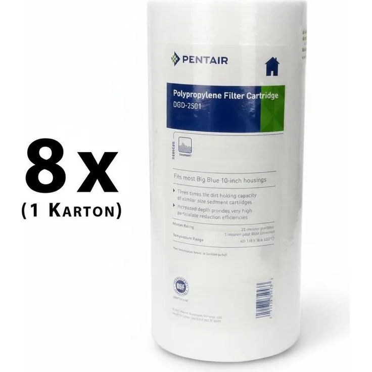 Pentair DGD-2501 Sedimentfilter, 10" BigBlue, 25/1 µm, Polypropylen, 8er Paket
